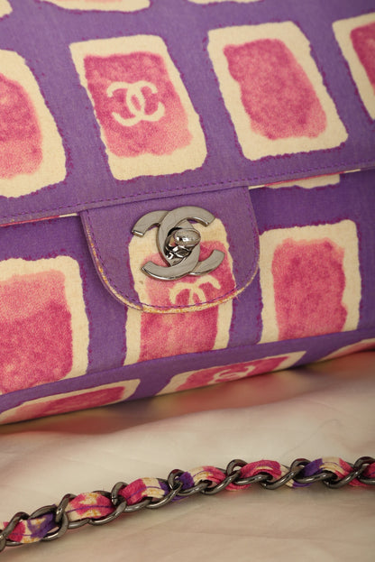Extremely Rare Chanel Canvas Watercolor Single Flap