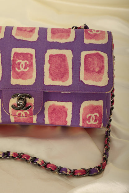 Extremely Rare Chanel Canvas Watercolor Single Flap