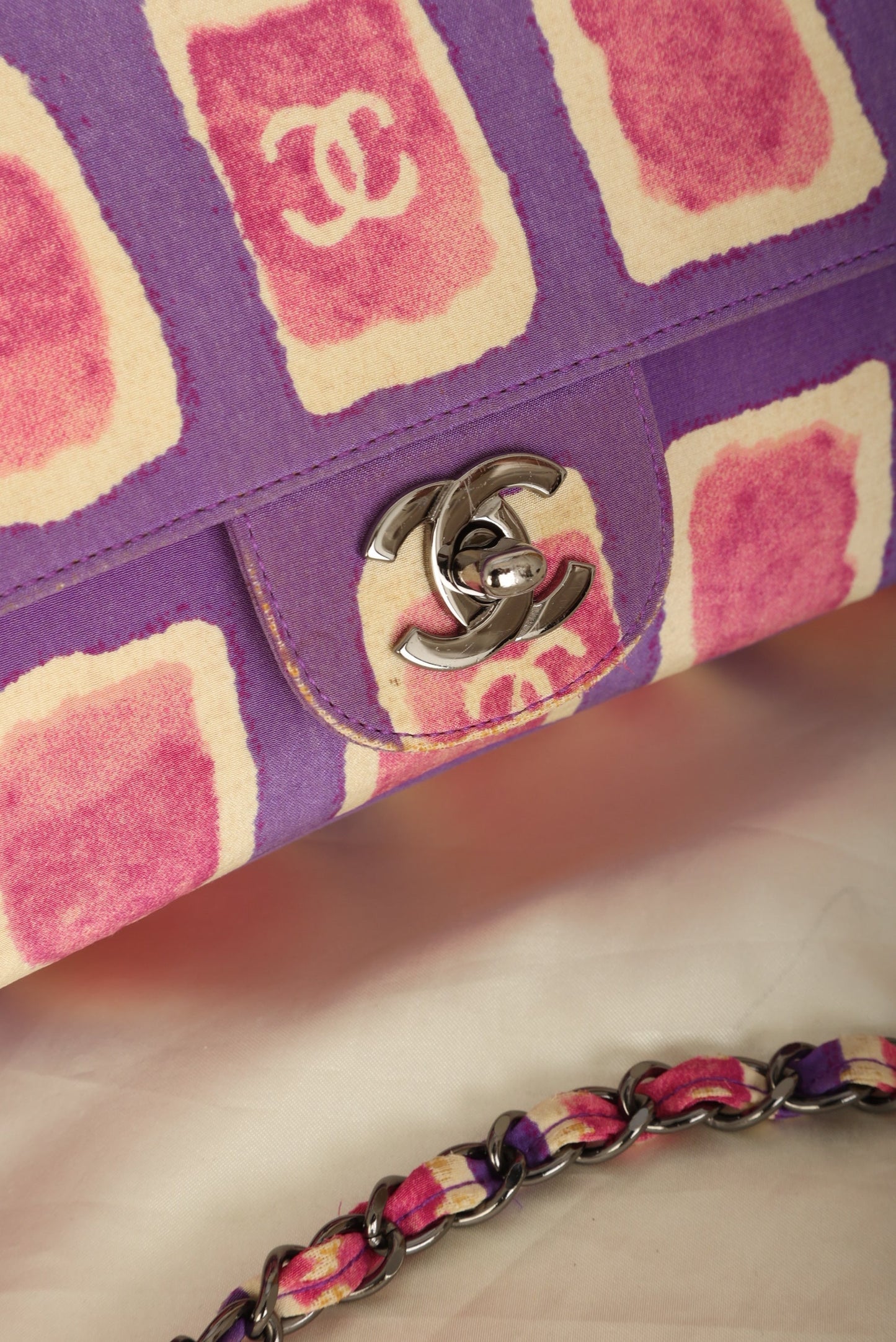 Extremely Rare Chanel Canvas Watercolor Single Flap