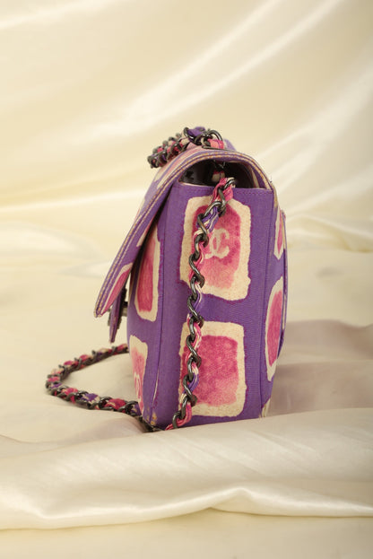 Extremely Rare Chanel Canvas Watercolor Single Flap