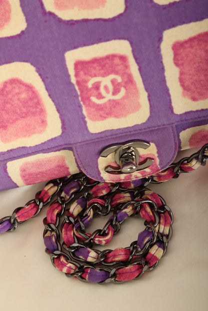 Extremely Rare Chanel Canvas Watercolor Single Flap
