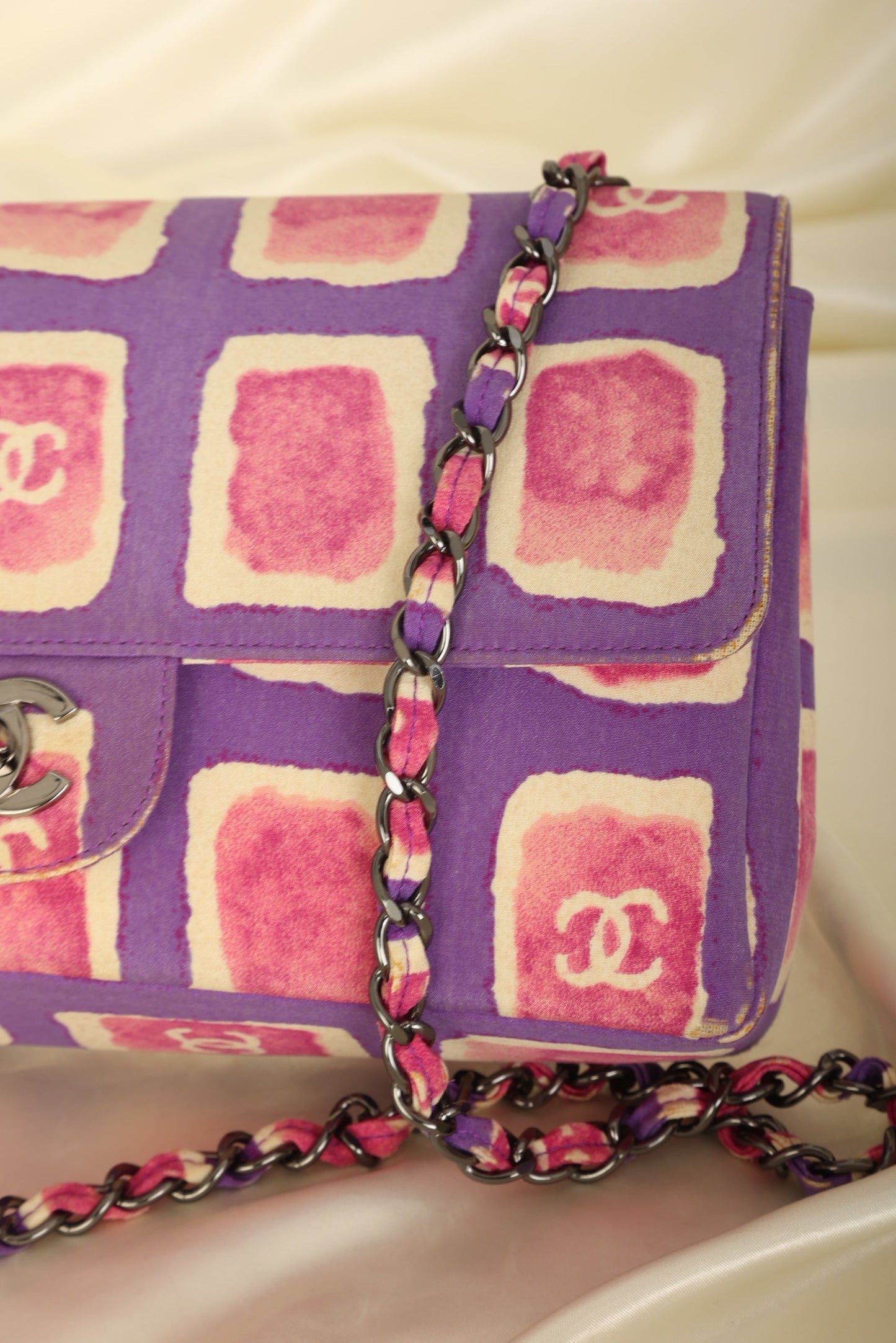 Extremely Rare Chanel Canvas Watercolor Single Flap