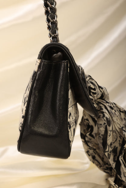 Extremely Rare Chanel Satin Coco Scarf Flap Bag