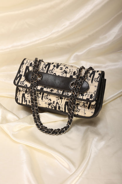 Extremely Rare Chanel Satin Coco Scarf Flap Bag