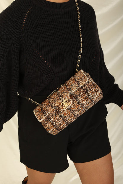Extremely Rare Chanel 2006 Pony Hair East West Flap