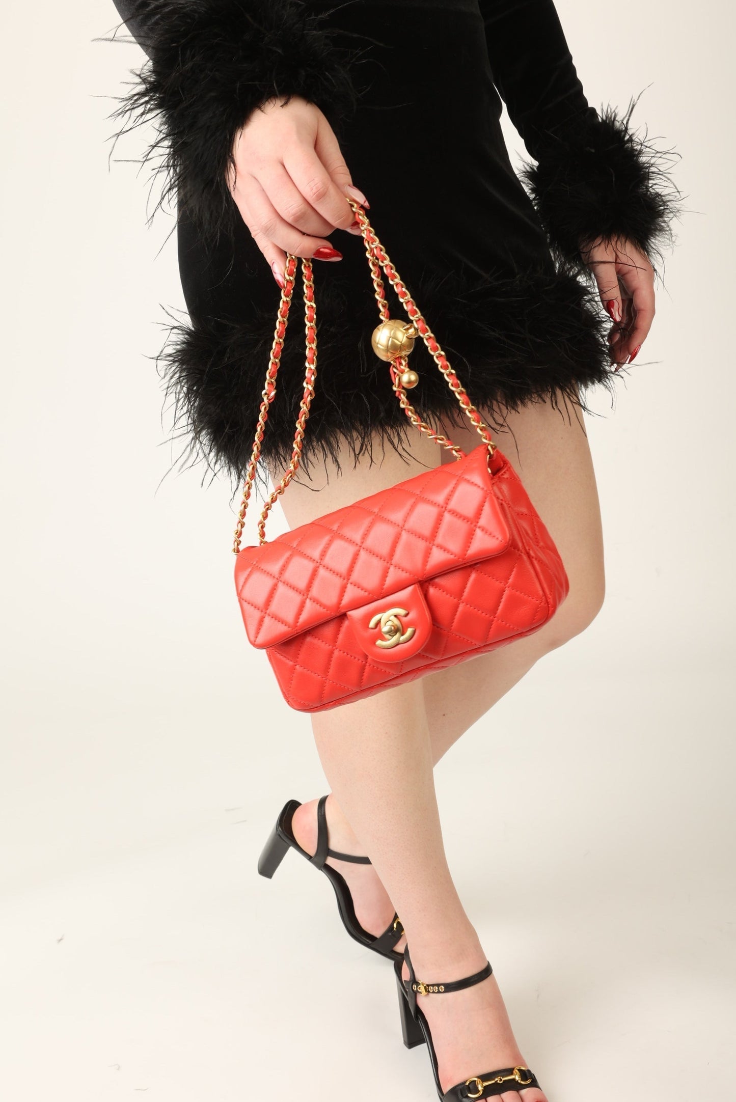 Chanel 2020 Lambskin Pearl Crush Mini Rectangle Flap