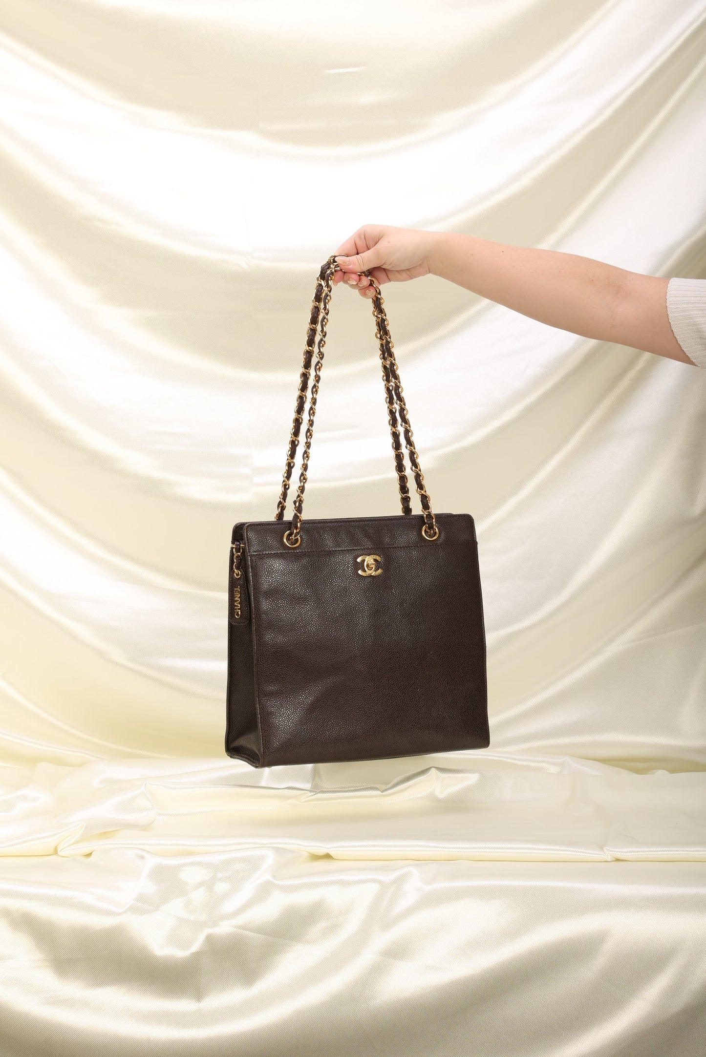Chanel Caviar Turnlock Tote
