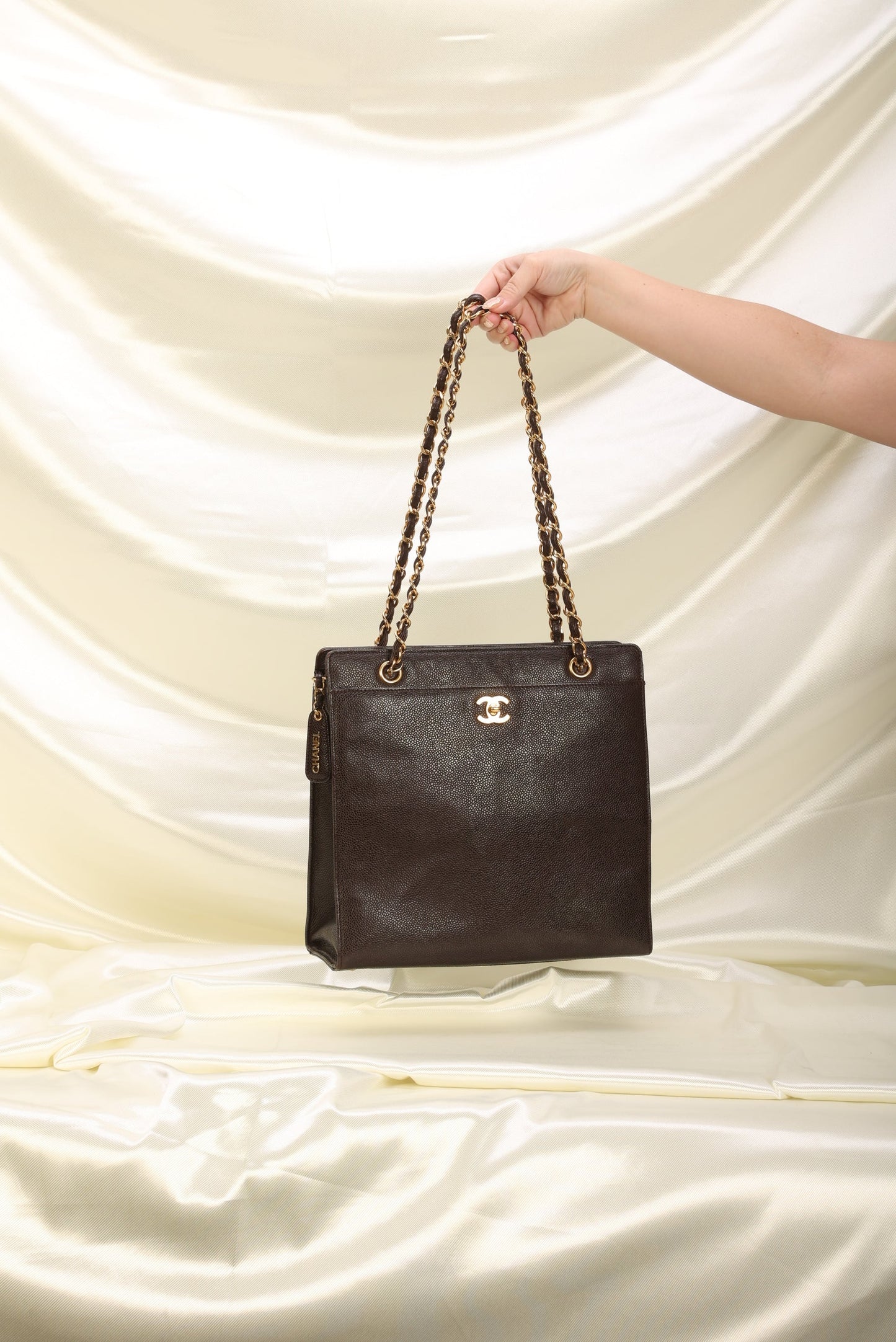 Chanel Caviar Turnlock Tote