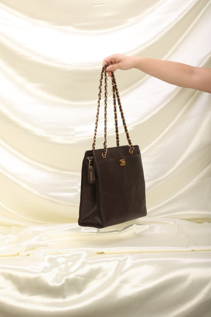 Chanel Caviar Turnlock Tote
