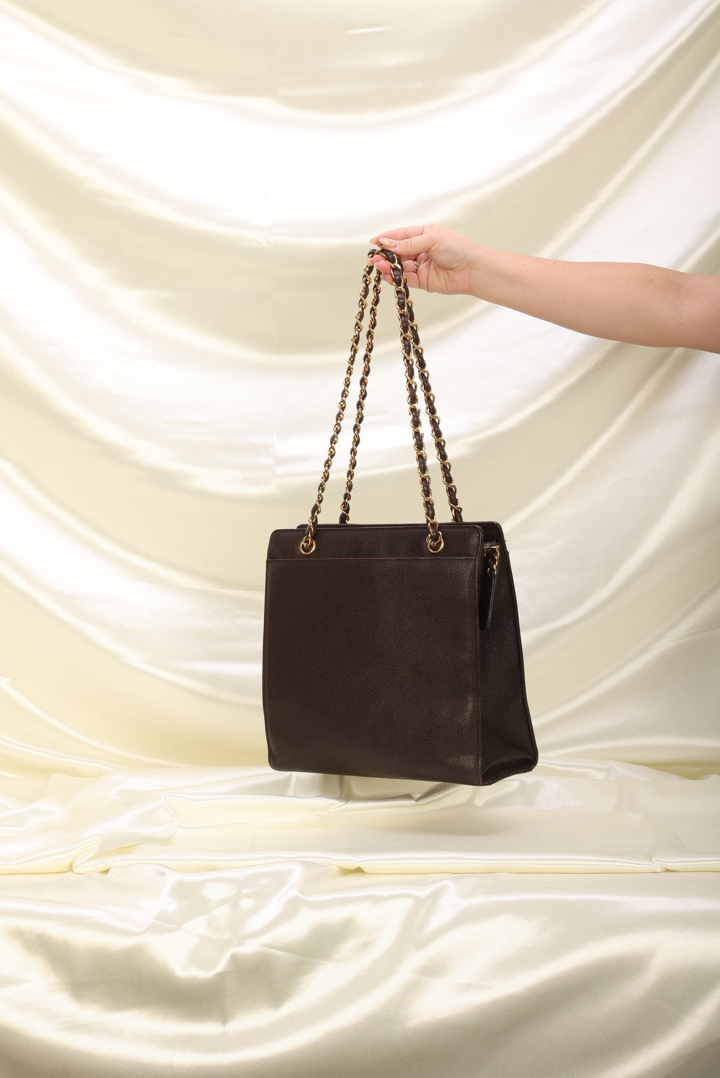 Chanel Caviar Turnlock Tote