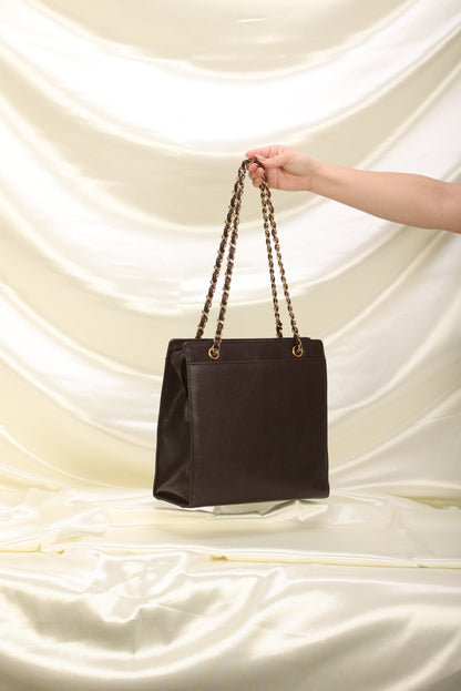 Chanel Caviar Turnlock Tote
