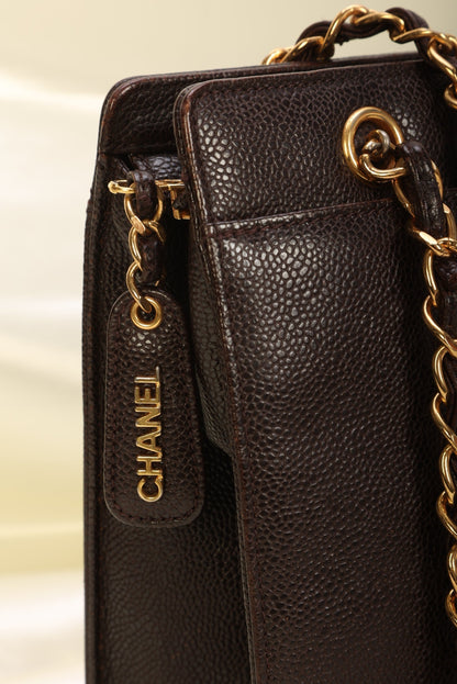 Chanel Caviar Turnlock Tote