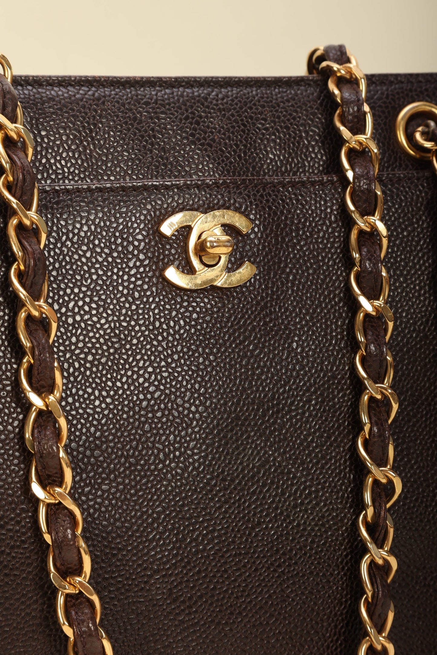 Chanel Caviar Turnlock Tote