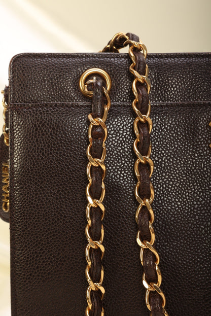 Chanel Caviar Turnlock Tote