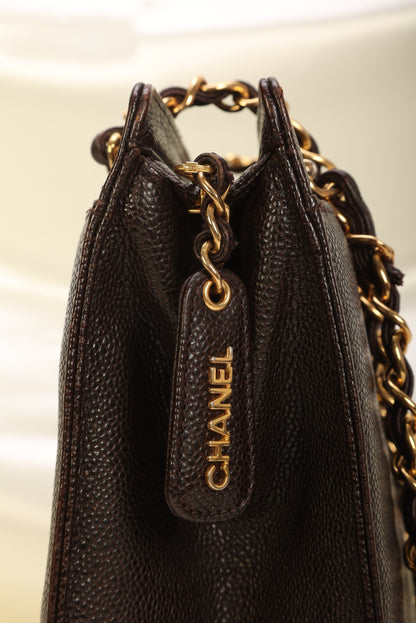 Chanel Caviar Turnlock Tote