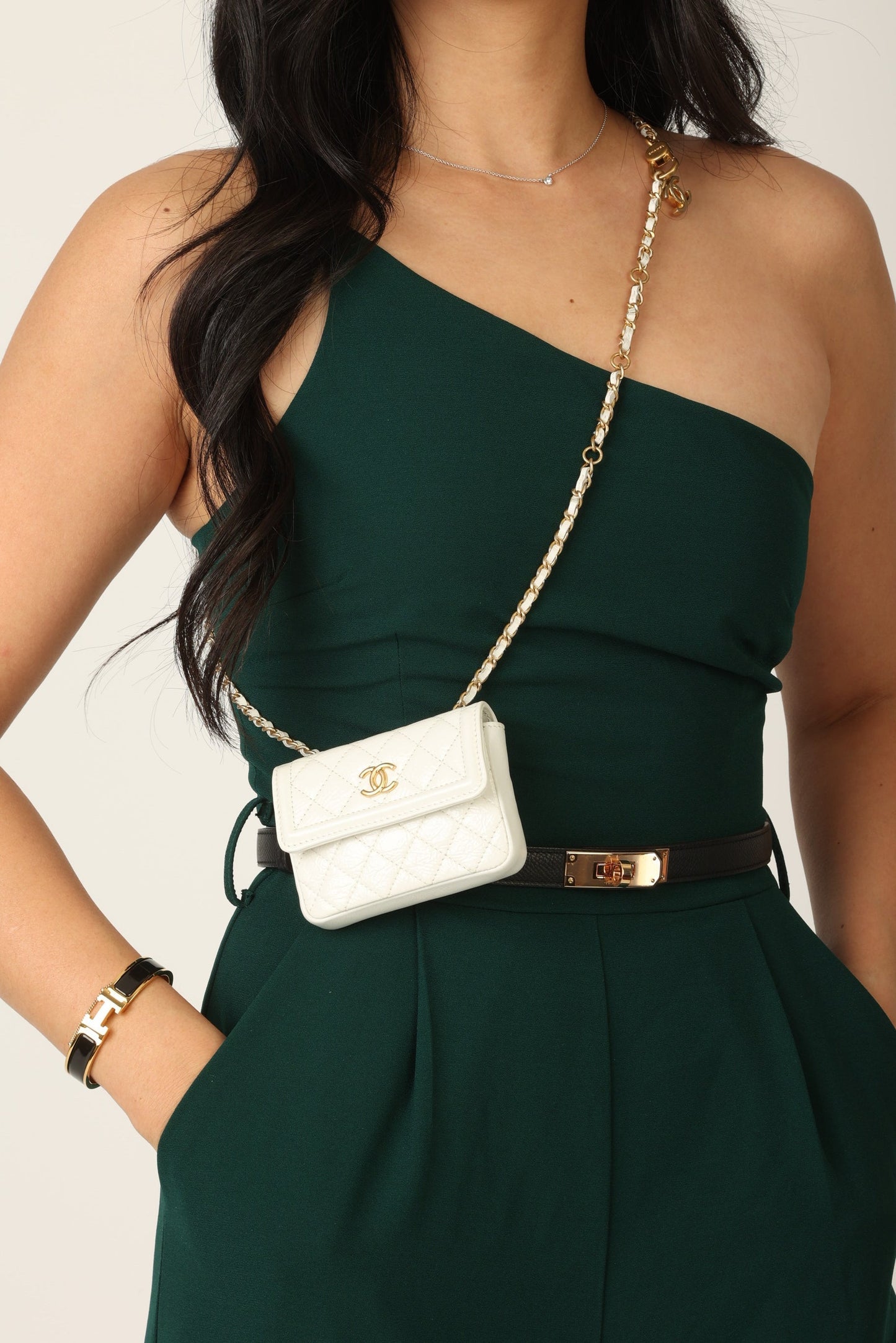 Chanel 2020 Patent White Micro Flap