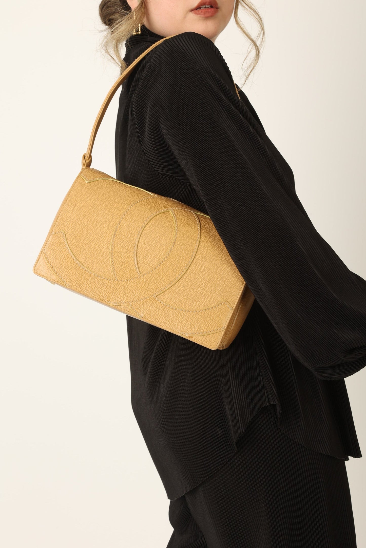 Chanel 2004 Caviar Shoulder Flap Bag