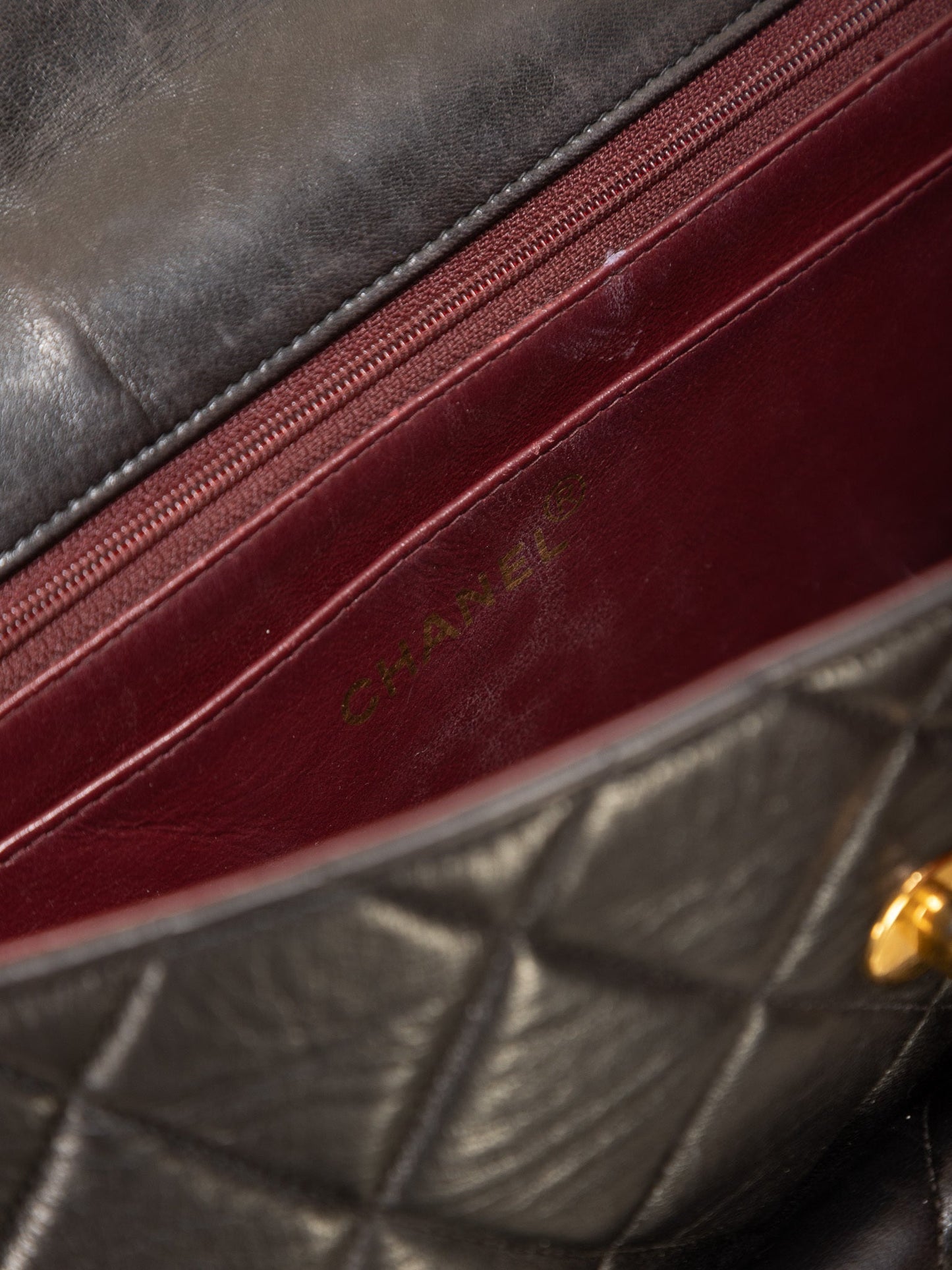 Extremely Rare Chanel Lambskin Double Turnlock Shoulder Bag