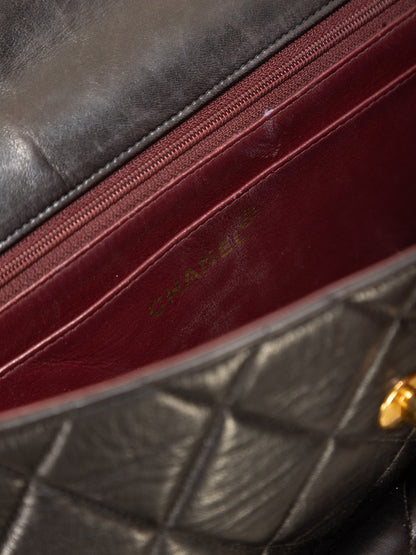 Extremely Rare Chanel Lambskin Double Turnlock Shoulder Bag