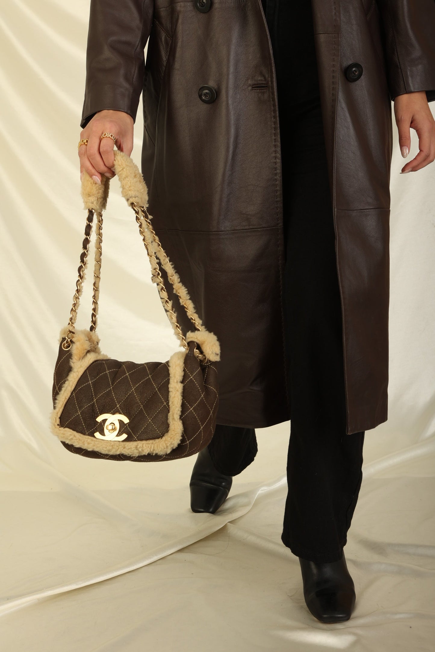 Chanel 2004 Shearling Chain Flap
