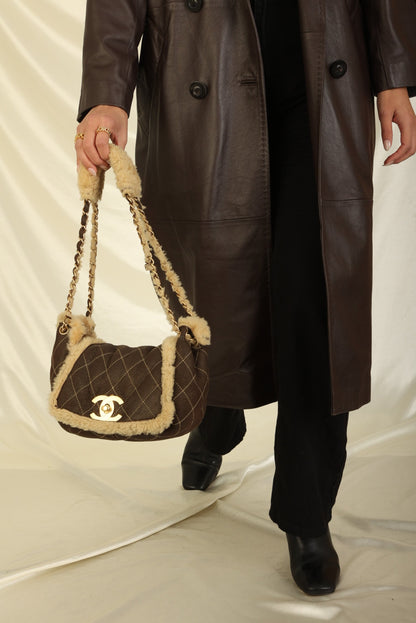 Chanel 2004 Shearling Chain Flap