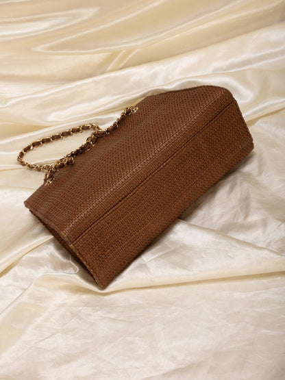 Extremely Rare Chanel Straw Raffia Turnlock Tote