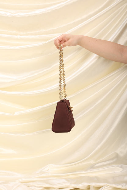 Extremely Rare Chanel Satin Chain Pochette
