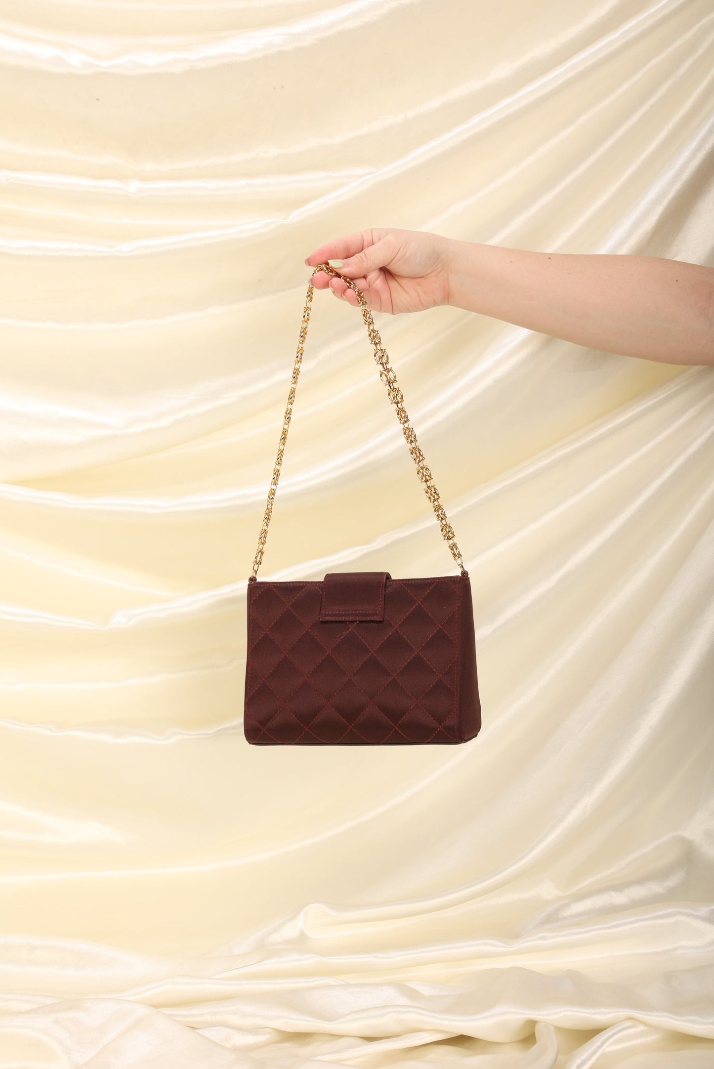 Extremely Rare Chanel Satin Chain Pochette