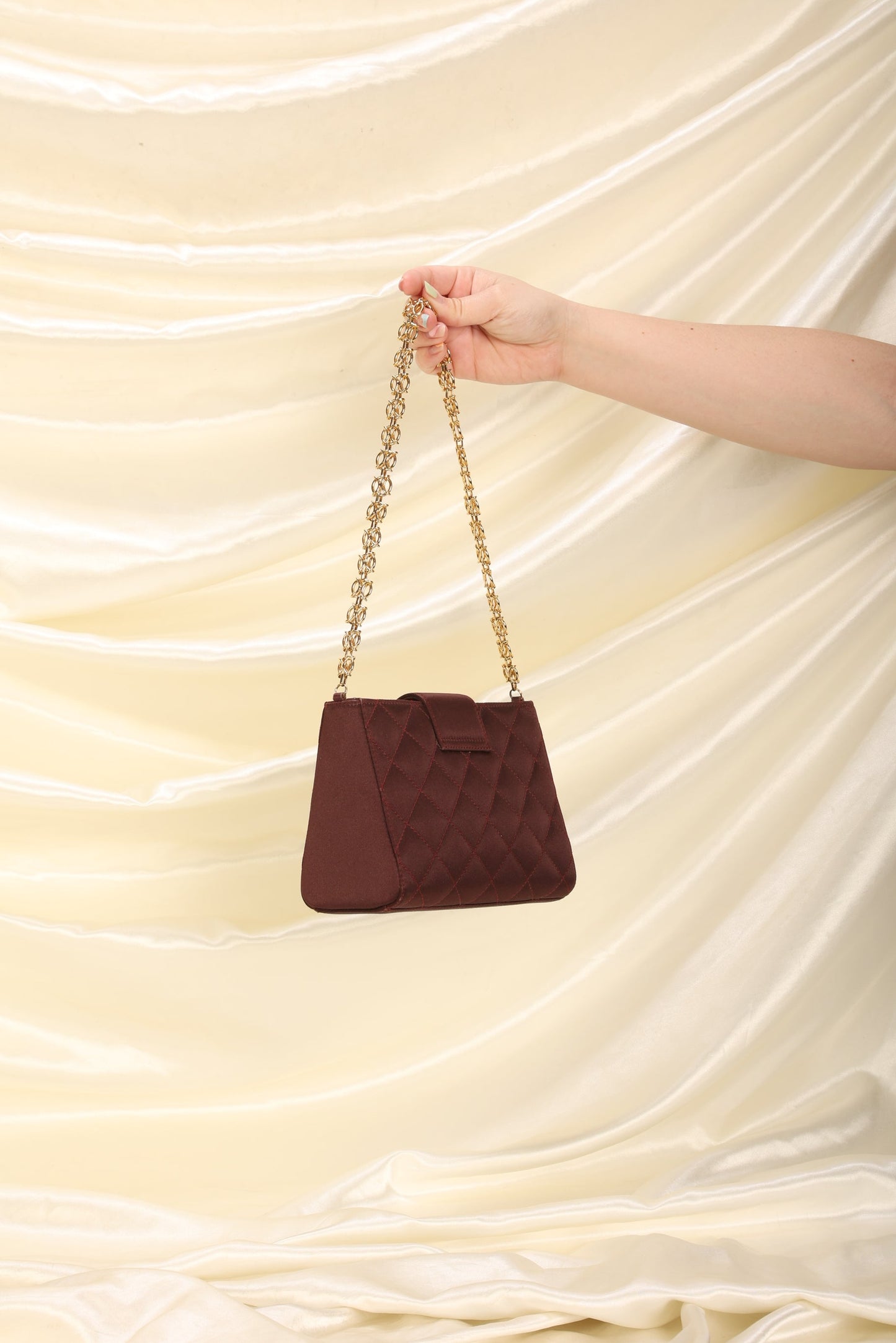 Extremely Rare Chanel Satin Chain Pochette