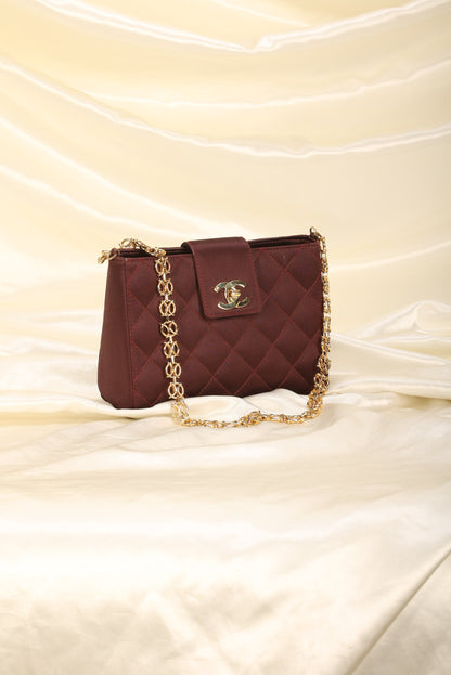 Extremely Rare Chanel Satin Chain Pochette