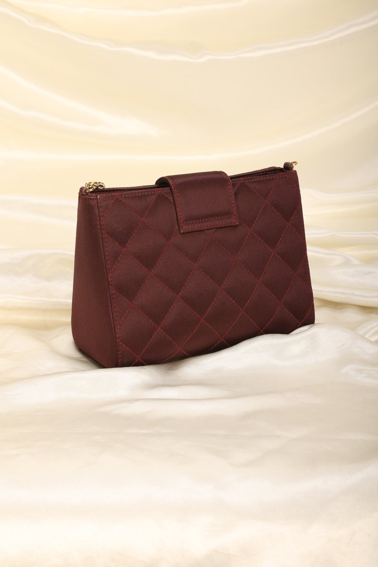 Extremely Rare Chanel Satin Chain Pochette