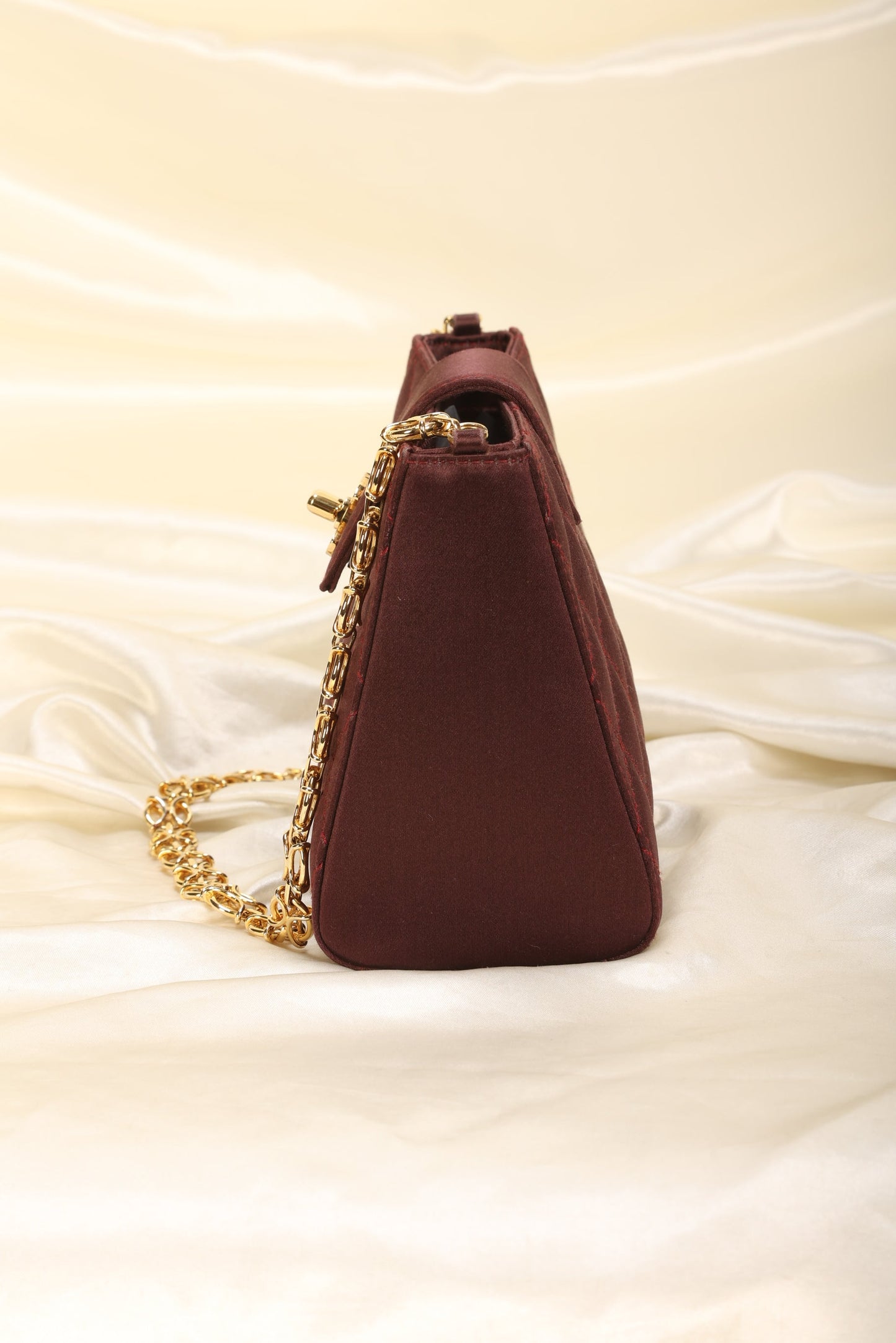 Extremely Rare Chanel Satin Chain Pochette