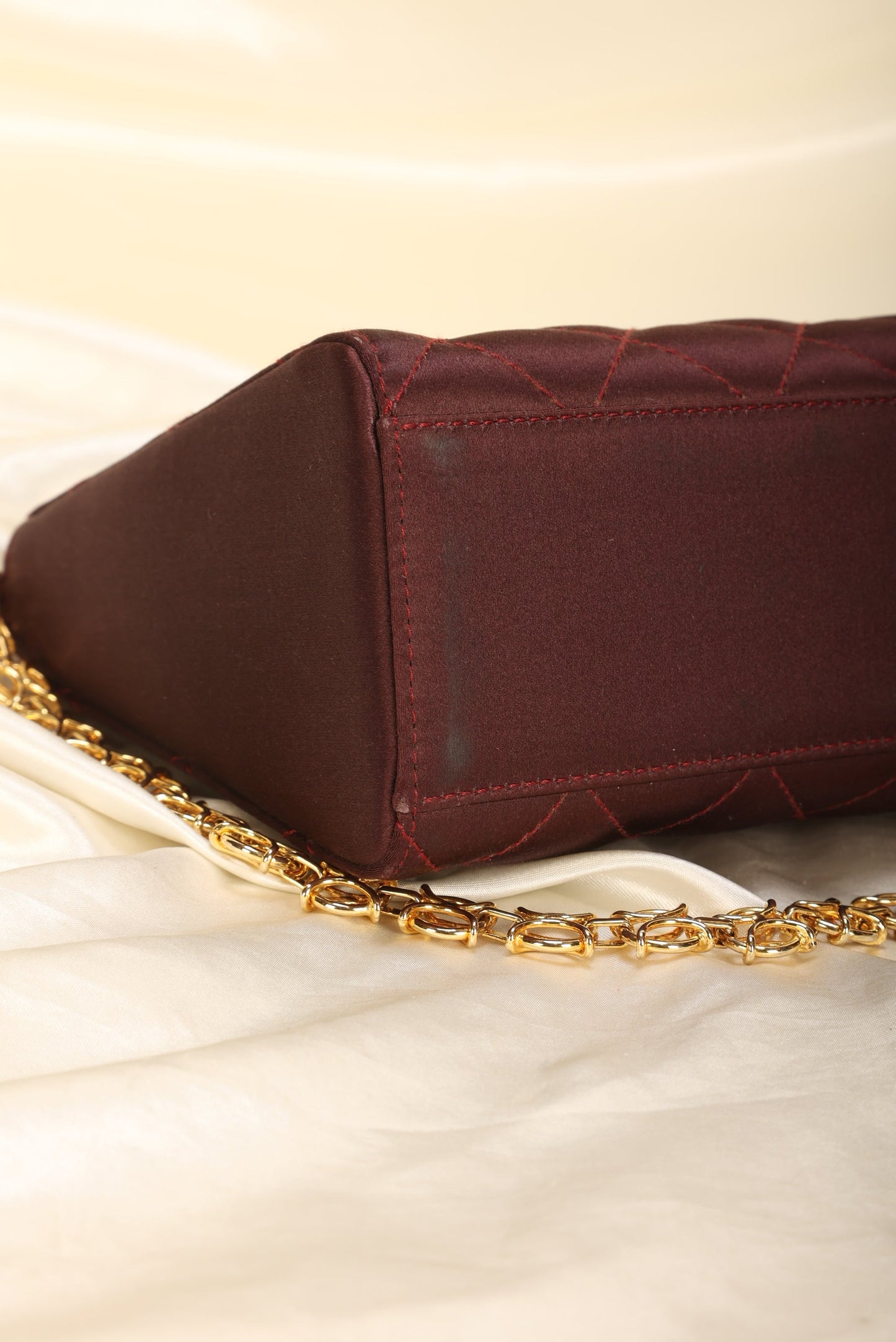 Extremely Rare Chanel Satin Chain Pochette
