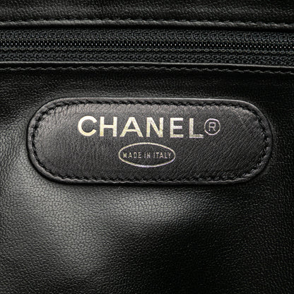 Black Chanel XL Quilted Calfskin Supermodel Weekender Tote Travel Bag
