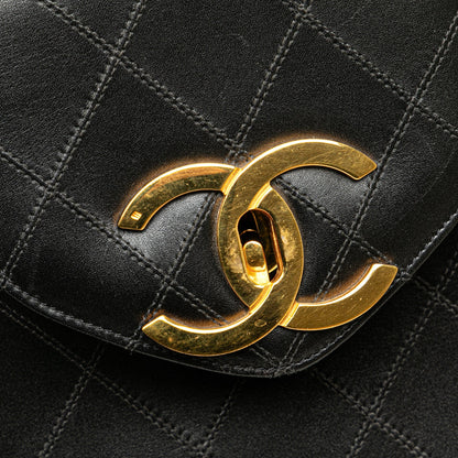 Black Chanel XL Quilted Calfskin Supermodel Weekender Tote Travel Bag