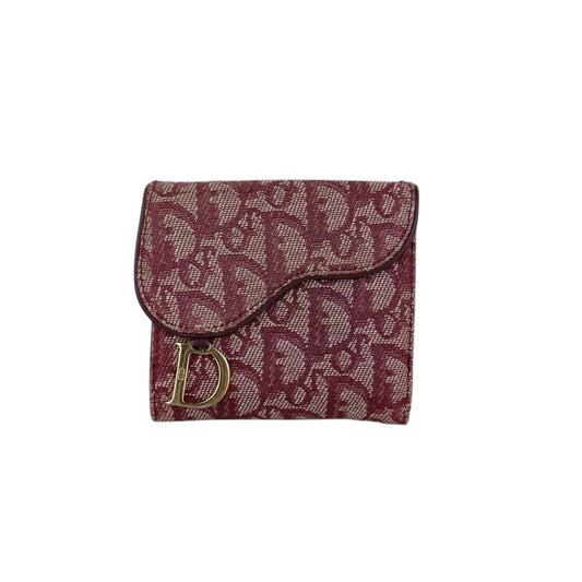 Fair ( Rank B )  Dior Trotter Trifold Wallet RedH24112503