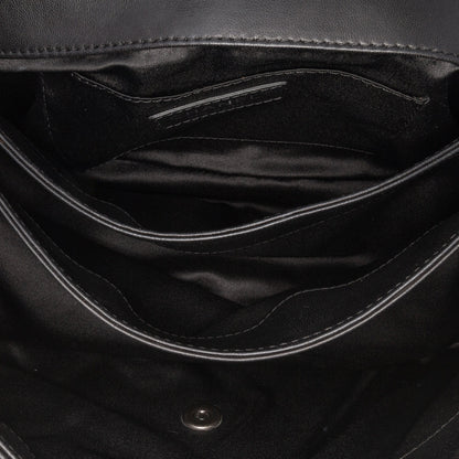 Black Chanel Quilted Lambskin Accordion Flap Shoulder Bag
