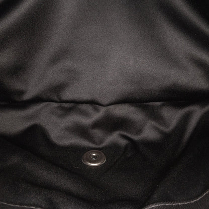 Black Chanel Quilted Lambskin Accordion Flap Shoulder Bag