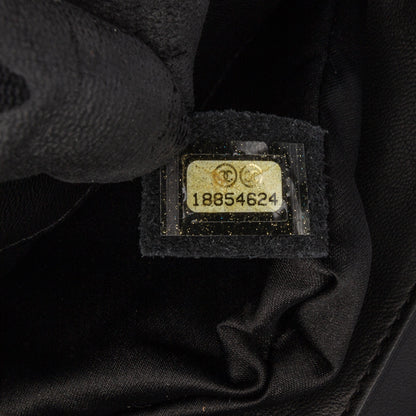 Black Chanel Quilted Lambskin Accordion Flap Shoulder Bag