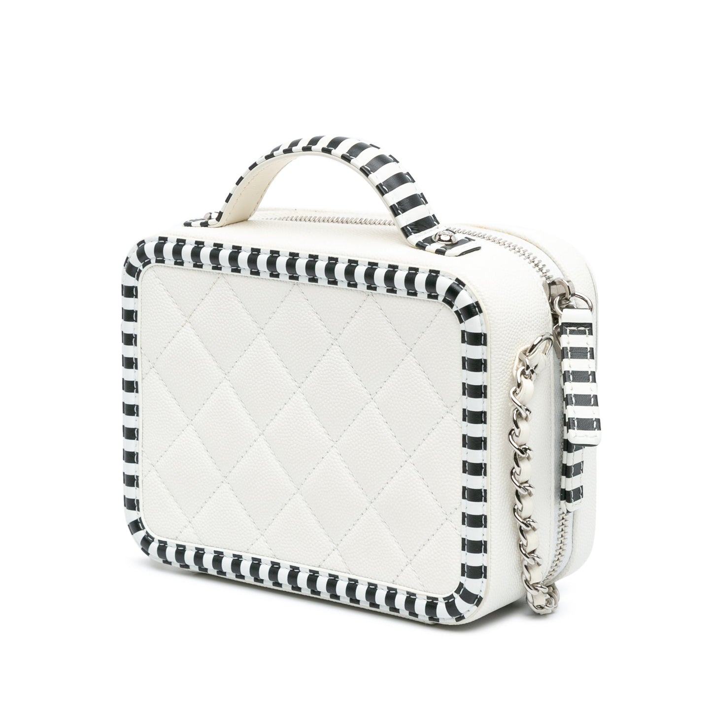 Chanel Sac Small Caviar CC Filigree Striped Vanity Case