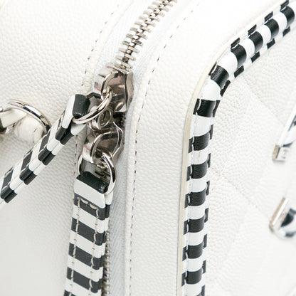 Chanel Sac Small Caviar CC Filigree Striped Vanity Case