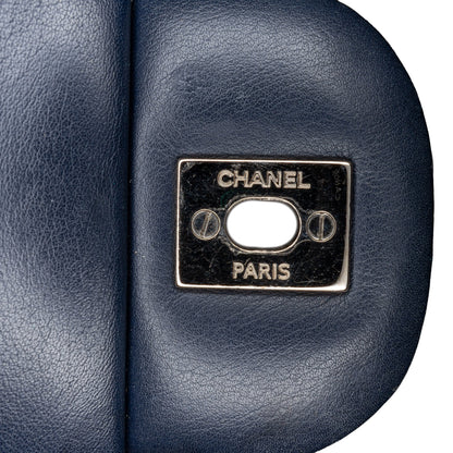 Green Chanel Jumbo Classic Patent Double Flap Shoulder Bag