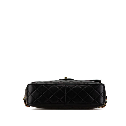 Black Chanel Quilted Lambskin Tassel Camera Bag