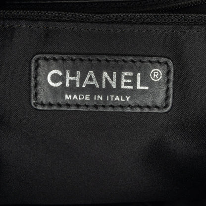 Black Chanel Jumbo Sequined Lambskin Moonlight On Water Flap Shoulder Bag