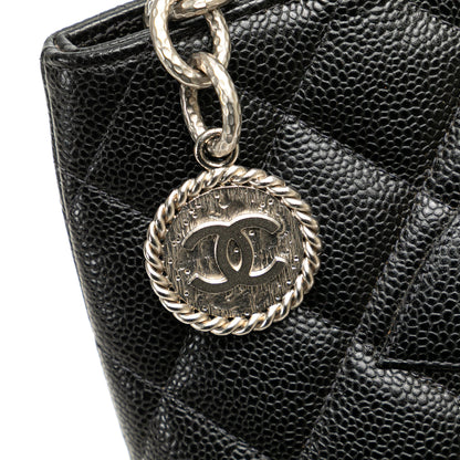 Black Chanel Caviar Medallion Tote