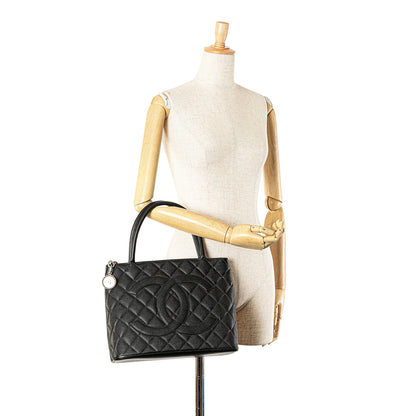 Black Chanel Caviar Medallion Tote