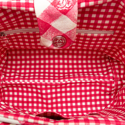 Chanel Sac Canvas Gingham Handbag