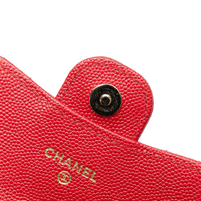 Chanel Sac CC Quilted Caviar Flap Card Holder on Chain
