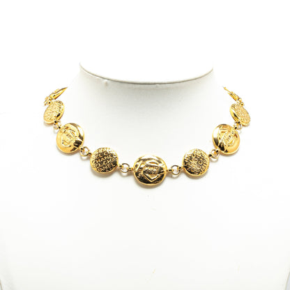 Gold Chanel Gold Plated Mademoiselle Cambon Necklace