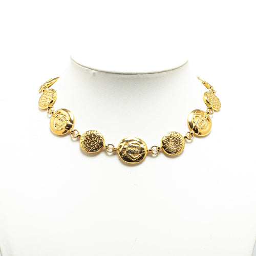 Gold Chanel Gold Plated Mademoiselle Cambon Necklace